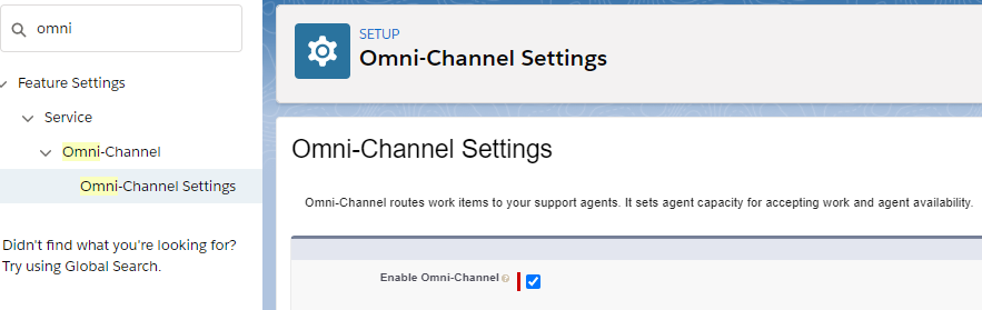 omni settings