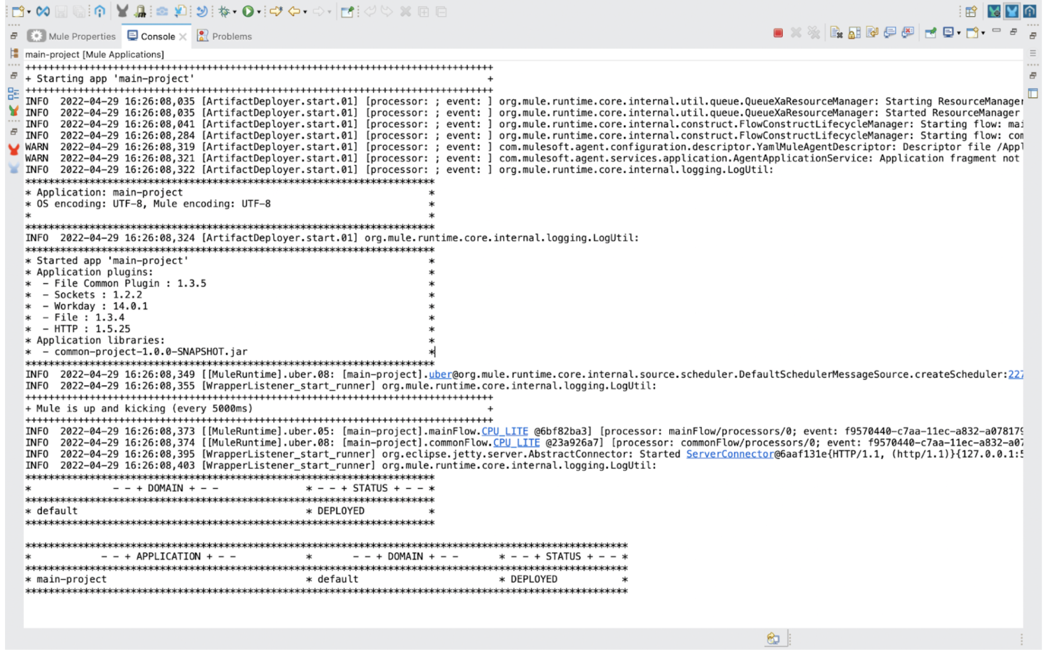 Main project deploy and run