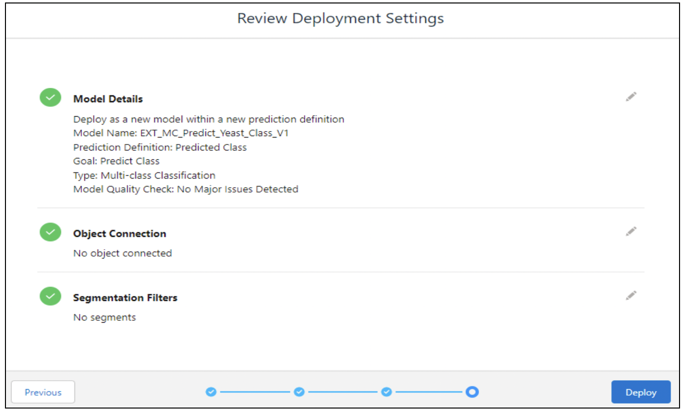 review deployment setting