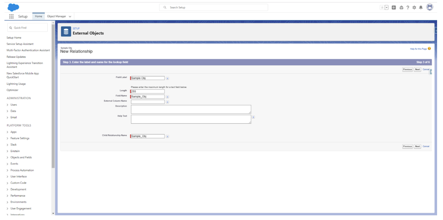 Create an External Lookup Relationship