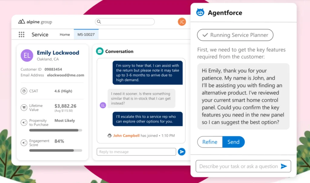 Service Cloud Screenshot