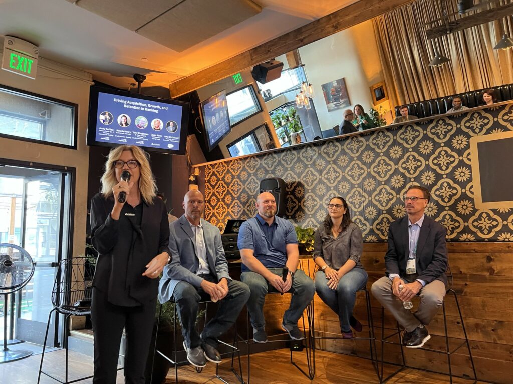 banking breakfast panel at dreamforce 2022 featuring capital one and salesforce