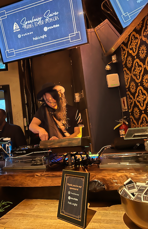 DJ at Atrium's Speakeasy Soir&eacute;e!